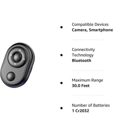 Bluetooth Remote & Page Turner Control for Cellphones/Tablets - Scroll Tiktok Videos, Play/Pause Functions - Andriod 8.0+ and iOS 6.0+ Compatible - Buy Online on SooperMarket.com