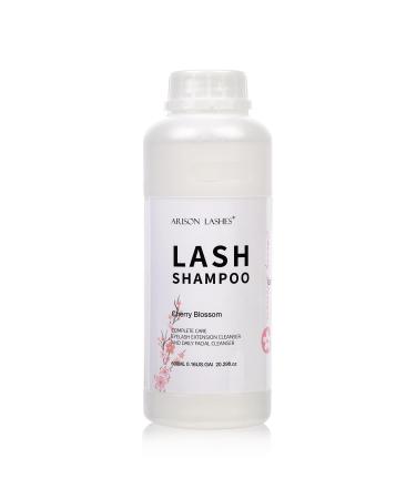 Eyelash Extension Shampoo 600ml | Paraben & Sulfate-Free Foaming Cleaner for Extensions & Natural Lashes | Cherry Blossom | Professional & Self-Use - Buy Online on SooperMarket.com
