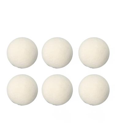 Dekaim 6pcs Wool Drying Balls Reusable Static Reduction Time Saving Skin Friendly Softener Ball for Clothes(3CM)