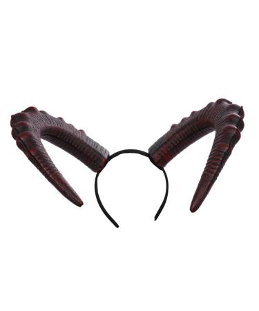 HAPINARY 1pc Devil's Horn Headband Bull Horn Headpiece Halloween Hair Accessories Women Long Horns Headpiece Devil Cosplay Hair Accessory Evil Horn Headdress Cosplay Headpiece Headbands Pu