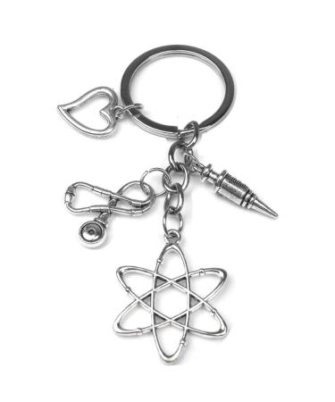 Medical key chain needle syringe stethoscope cute keychain jewelry gift DIY handmade (#12)