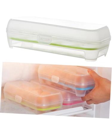 2pcs 10 Eggs Portable Refrigerator Clear Storage Bin with Lid Egg Holder Storage Box re-usable Green 24.5*10.5*7cm - Buy Online on SooperMarket.com