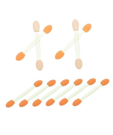 PLAFOPE 100pcs Sponge Eye Emulsion Dual Ended Makeup Brush Plastic Eye Shadow Sponge Stick