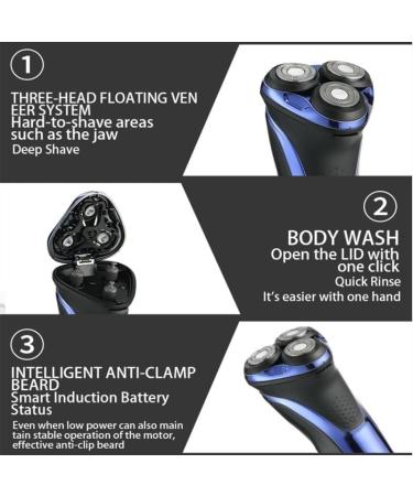 GeRRiT Electric Shavers for Men - Waterproof Rotary 3D Floating Razor & Beard Trimmer | Rechargeable Professional Shaving - Buy Online on SooperMarket.com