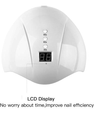 Nail Lamp with Dual Light Sources 36W UV LED Quick Drying Nail Art Machine for All Gel Polish Nail Dryer with 12 Lamp Beads Intelligent Infrared Induction (Yinhings7039pm4ud-12) - Buy Online on SooperMarket.com