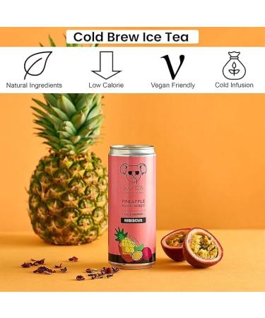 KAYTEA Pineapple Passionfruit and Hibiscus Ice Tea (1 x 330 mL) - Hibiscus Infusion - Pineapple and Passionfruit Flavours - Organic Certified & Natural Ingredients 1 x 330mL Pineapple Passionfruit - Buy Online on SooperMarket.com