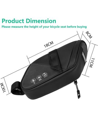Premium Black Bike Saddle Bag | Waterproof Under Seat Pouch for Mountain & Road Bikes | Cycling Wedge Pack for Accessories Storage - Buy Online on SooperMarket.com