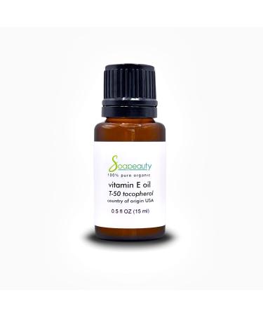 TOCOPHEROL T-50 Vitamin E Oil Premium and Natural Vitamin E Oil Treats Scars Wrinkles Dark Spots Best for Hair Skin Body Face Multi-Purpose Oil 0.5 oz
