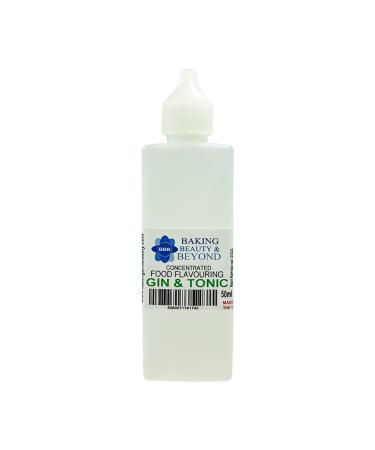 Baking Beauty and Beyond Concentrated Food Flavouring Oil - Dozen of Professional Quality Food Grade Flavouring Oil for Candy Making Baking Cooking Lip Balm and Lip Gloss - Gin & Tonic (50ml)