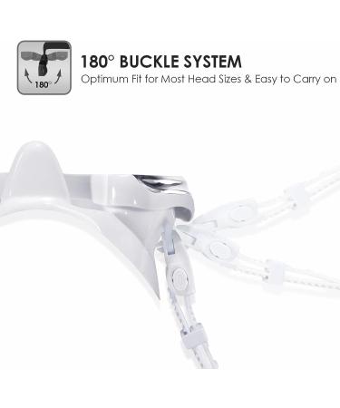 Seago Snorkel Diving Mask Swim Goggles - Stylish Clear Vision Anti-Fog Underwater Goggles for Adult Youth | Waterproof with Nose Cover - White - Buy Online on SooperMarket.com