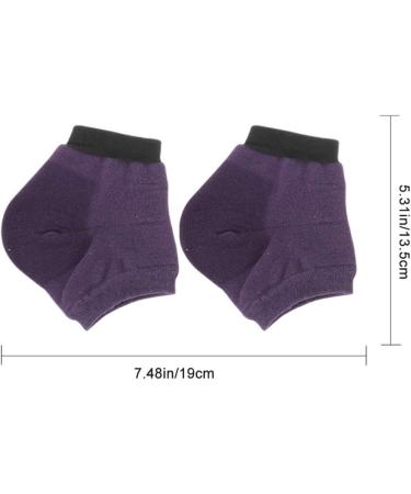 EXCEART 5 Pairs Moisturizing Socks Heel Protector Socks Cracked Heel Repair Anti-crack Socks Spa Socks Heel Socks Silicone Socks Spa Gel Socks Foot Purple Cotton Summer - Buy Online on SooperMarket.com
