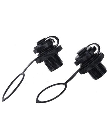 Inflatable Boat Valve, 2pcs Replacement Screw Air Valve One-Way Inflation Airbed Plug for Inflatable Rubber Dinghy Kayak Raft Pool Boat
