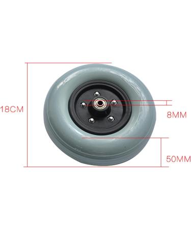 Wheelchair Front Wheel Wheelchair Wheels 8 inch Solid Tire Electric Wheelchair Accessories Wheelchair Front Small Wheel Without Pneumatic Tires/8Inch - Buy Online on SooperMarket.com