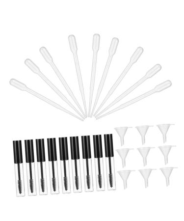 Mikinona 9 Set Empty Mascara Bottle Liquid Tube Bottle Mascara Bottles Empty Lip Balm Bottles Abs Transparent