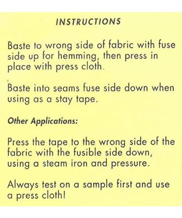 Fusible Knit Stay Tape - White 1 x 25 Yards - SewkeysE Extremely Fine Interfacing - Buy Online on SooperMarket.com