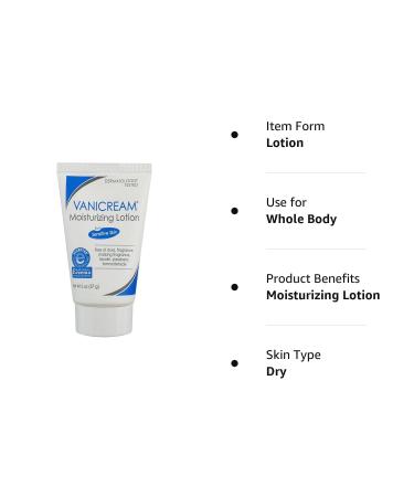 Vanicream Moisturizing Lotion 2oz Travel Size (Pack of 2) | Fragrance-Free Formula | Hydrating Skin Care - Buy Online on SooperMarket.com