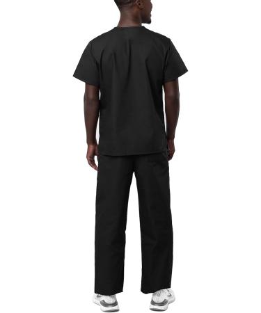 Adar Universal Unisex Scrubs - Drawstring Scrub Set in Medium Black - Buy Online on SooperMarket.com