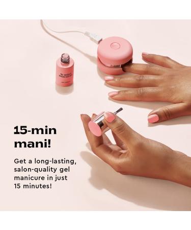 Le Mini Macaron DIY Gel Manicure Kit | LED Nail Dryer Lamp, Gel Polish, Cuticle Stick, Nail File & Remover Wraps - Lilac Blossom - Buy Online on SooperMarket.com
