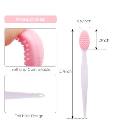 Silicone Lip Scrub Brush | Exfoliating Double-Sided Lip Scrubber Tool | Smoother & Fuller Lips | 3 Colors, 3 PCS - Buy Online on SooperMarket.com