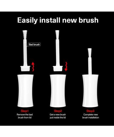 Dip Powder Liquid Brush Set - 10pcs for Base Coat, Top Coat, Activator - Replacement Brushes - Buy Online on SooperMarket.com