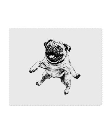 2 x Microfiber Cleaning Cloths "Jumping Pug" (LC00024417)