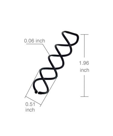 Aoyoho 50 Pack Spiral Bobby Hair Spin Pins - Non-Scratch Round Tips - Buy Online on SooperMarket.com
