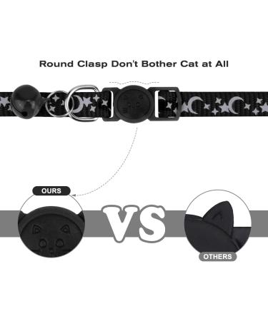 Tagme 2er-Pack Reflective Cat Neck Band with Safety Clasp & Bell | Custom Name & Address Shield for Kittens - Fits 15-20 cm - Black - Buy Online on SooperMarket.com