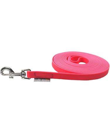 Terrified Biothane Dog Leash for Medium/Large Dogs - Wide 16mm Lengths 3m 5m 10m 15m Neon Pink - Durable & Waterproof - Buy Online on SooperMarket.com