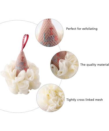1pc Ice Cream Bath Ball Body Scrubber Sponge Ice Cream Loofah Sponge Mesh Pouf Bath Sponge Body Exfoliator Mesh Bath and Shower Sponge Men Body Wash Polyester Gel Girl Child White - Buy Online on SooperMarket.com