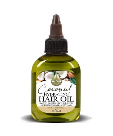 Difeel Essentials Hydrating Coconut Hair Oil 2.5 oz. - Anti-Frizz Nourishing Moisture Improves Shine Hair Oil