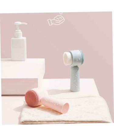 Facial Cleansing Brush face Cleanser Handheld Brush Soft bristles Silicone face Cleaning Facial Brush face Pore Cleanser pores Detergent Blue 5.5X12.5cm - Buy Online on SooperMarket.com