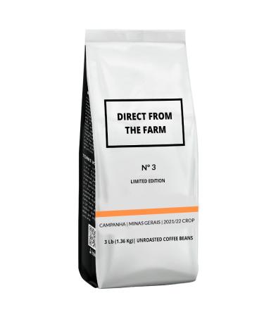 Unroasted Green Coffee Beans  Specialty Grade Arabica Coffee for Home Roasting  Brazil  Maximum Freshness & Rich Flavor | DIRECT FROM THE FARM | Limited Edition N 3  3lb 1.36kg Limited Edition N3