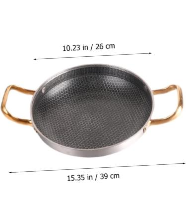 Alipis 26c Stainless Steel Cooking Pot Crayfish Camping Wok Induction Cooker maifan Wok Omelet pan Non Stick pan Amphora Saucepan Spanish Paella pan Stainless Steel Honeycomb 39x26cm As Shown - Buy Online on SooperMarket.com