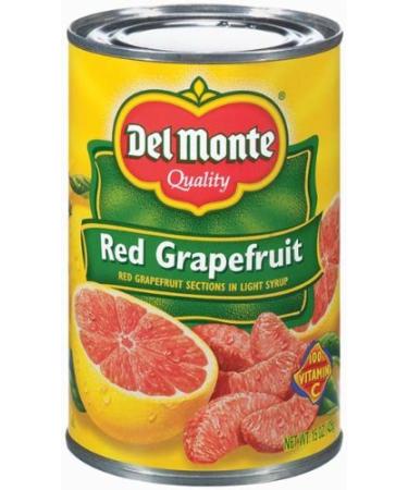 Del Monte Red Grapefruit Sections in Light Syrup 15oz Can (Pack of 6)
