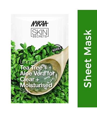 Nykaa Naturals Skin Secrets Bubble Sheet Mask - Tea Tree & Aloe Vera | Acne Prevention Soothing & Impurity Removal | 0.67oz International Shipping Available - Buy Online on SooperMarket.com