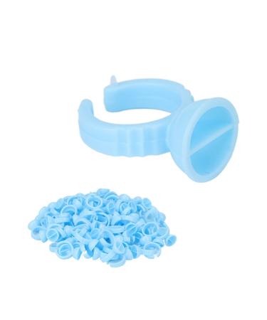 Glue Rings Blue Remove Excess Glue Eyelash Extension Glue Cups Supplies for Eyelash Extensions
