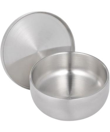 Beavorty 2-Pack Razor Soap Peel with Lid & Shaving Brush Holder | Premium Shaving Soap Bowl | Silver 11x11x6.5 cm - Ideal for Smooth Shaving - Buy Online on SooperMarket.com