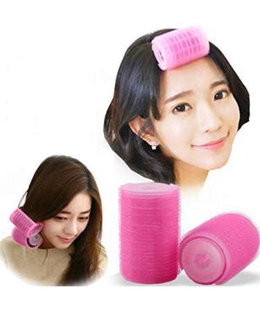 2PCS Double-Layer Bangs Hair Curlers Roller Hair Styling Tools, Pink