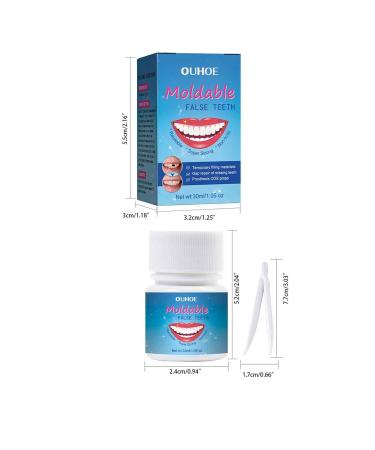 Provisional Denture Kit - Formable Tooth Repair Set for Missing Teeth | 3PCs Prosthesis Dental Care Tools - Buy Online on SooperMarket.com