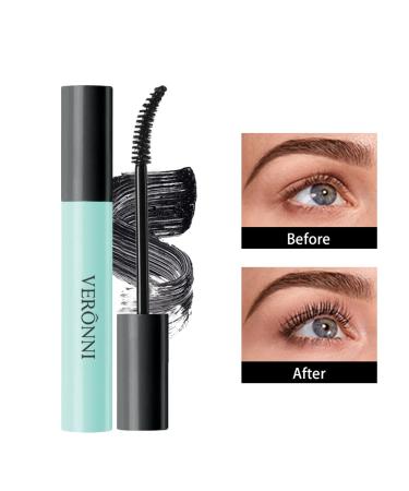 4D Silk Fiber Black Mascara - Volumizing & Waterproof with Curved Brush for Natural Extension & Lengthening - Buy Online on SooperMarket.com