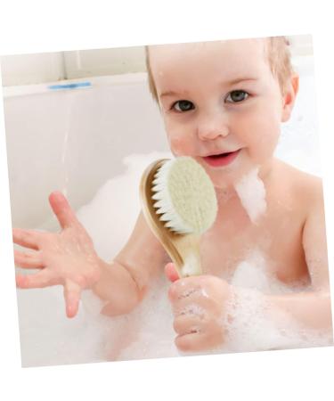 FRCOLOR 3pcs Bath Brush Set for Kids - Scalp Scrubber, Shower Comb, Body Scrub - Baby Hair Brush, Woolen Comb - Wooden Handle - Buy Online on SooperMarket.com