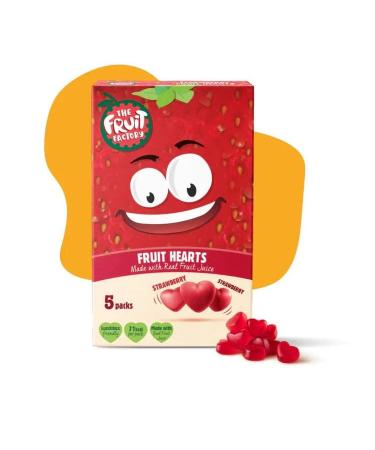 The Fruit Factory Strawberry Fruit Hearts Juice 20g x 5 (Pack of 9)