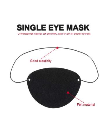 YGDZ 12pcs Soft Felt Eye Patches for Lazy Eye - Adjustable Eye Mask for Adults & Kids - Black - Buy Online on SooperMarket.com