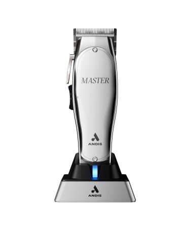 Andis 12665 Professional Master Corded/Cordless Hair Trimmer Adjustable Carbon Steel Blade Hair Clipper for Close Cutting Silver
