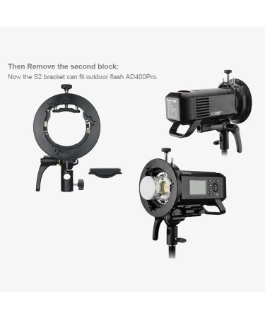 Godox S2 Speedlite S-Type Bracket - Bowens Mount Flash Holder for V1, AD200Pro, AD400Pro & More - Tiltable Design with Umbrella Mount - Buy Online on SooperMarket.com