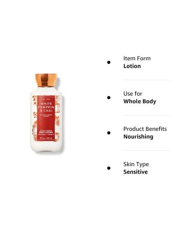 Bath and Body Works White Pumpkin & Chai Body Lotion - 8 fl oz | Fall 2020 Scent - Buy Online on SooperMarket.com