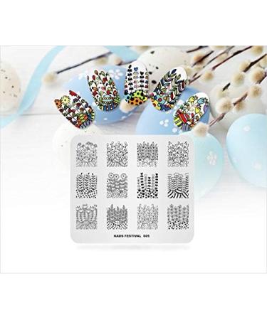 Alexnailart Nail Art Stamping Plate Branches Flower Template Image Plate Nail Art Tools (FE005) - Buy Online on SooperMarket.com
