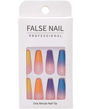 Brishow Long Ballerina False Nails - Colorful Press On Acrylic Stick On Nails for Women and Girls - Buy Online on SooperMarket.com