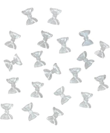 50x Cute Bowknot Nail Resin Nails Art Decorations 3D Nails Art Jewels Supplies For Acrylic Nails 50x 3d Nails Art Bowknot Nail Nails Decoration Jewels Supplies jelly white - Buy Online on SooperMarket.com
