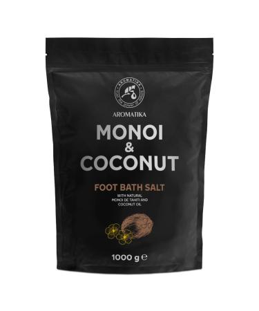 Foot Bath Salt Monoi de Tahiti - Coconut 35Oz - Pedicure Foot Bath Salt - Foot Bath Additive with Monoi de Tahiti and Coconut Oil - Natural Sea Salt - Foot Care - Wellness - Relaxation - Aromatherapy
